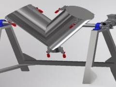 Thiết kế 3d máy móc trộn dạng v (cung cấp thiết kế 3d)