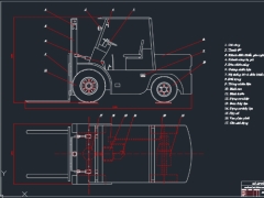 Thiết kế Autocad xe nâng