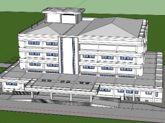 Thiết kế bệnh viện 40x51m model sketchup