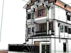 Thiết kế biệt thự 4 tầng 14.5x13.6m