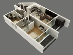 Thiết kế căn hộ chung cư nằm trong khu liên hợp khách sạn & căn hộ