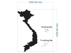 Thiết kế cắt bản đồ việt nam