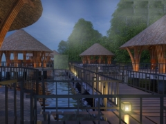 Thiết kế chòi nghỉ dưỡng ven sông cực đẹp phối cảnh 3dsmax