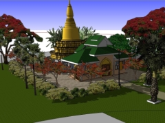 Thiết kế chùa thái lan đẹp model su 