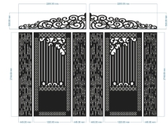 Thiết kế cnc cổng 2 cánh đẹp đơn giản