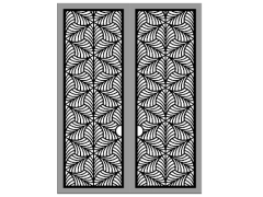 Thiết kế cnc cổng 2 cánh lá