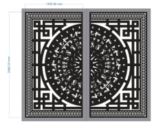 Thiết kế cnc cổng 2 cánh trống đồng mới