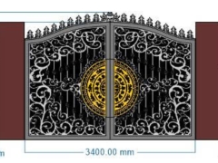 Thiết kế cnc cổng 2 cánh và hàng rào dxf