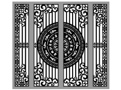 Thiết kế cnc cổng 4 cánh cnc dxf