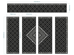 Thiết kế cnc cổng 4 cánh và ô thoáng