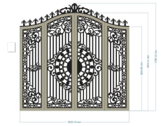 Thiết kế cnc cổng 4 cánh vòm dxf