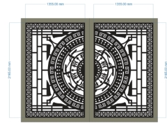Thiết kế cổng 2 cánh cnc trống đồng dxf