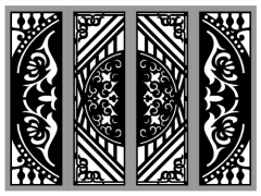 Thiết kế cổng con dơi đẹp cnc 4 cánh