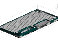 Thiết kế dự án mô hình nhà xưởng tôn mạ,100x192,1 tầng(kiến trúc+kết cáu thép+3d).