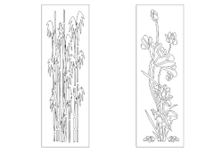 Thiết kế hàng rào cnc hoa sen và cây trúc