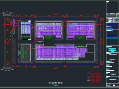 Thiết kế mặt bằng năng lượng mặt trời cho nhà xưởng 119x222m (mặt bằng mặt dựng)