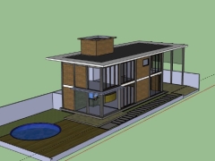 Thiết kế mẫu biệt thự 2 tầng dựng model su