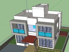Thiết kế mẫu biệt thự 2 tầng model 3d sketchup