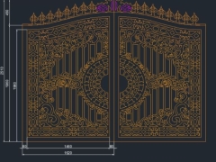 Thiết kế mẫu cổng 2 cánh đẹp