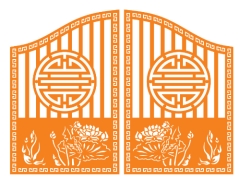 Thiết kế mẫu Cổng chùa 2 cánh đẹp