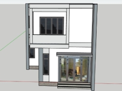 Thiết kế mẫu nhà phố 2 tầng dựng model .skp diện tích thiết kế 6.5x9.8m