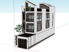 Thiết kế mẫu nhà phố 3 tầng kích thước xây dựng 4.5x25m