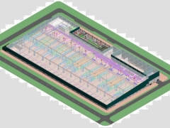 Thiết kế MEP hệ thống thông gió nhà xưởng,100x192 1 tầng (phối cảnh+3d măt· bằng)