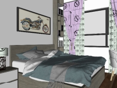Thiết kế miễn phí phòng ngủ đẹp model sketchup 