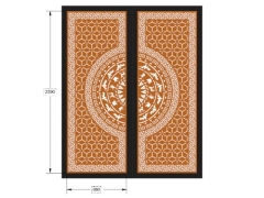 Thiết kế model cnc cổng 2 cánh dxf đẹp