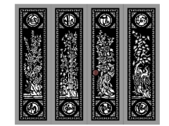 Thiết kế model cổng 4 cánh an khang thịnh vượng cnc dxf