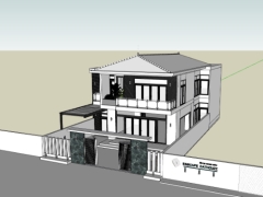 Thiết kế nhà biệt thự 2 tầng hiện đại 11.8x18m model su