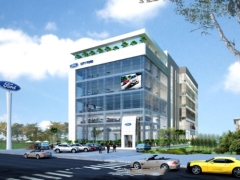 Thiết kế nhà hàng cửa hàng trụ sở xe ô tô xe hơi city Ford 6 tầng (Kiến trúc, kết cấu, điện nước)