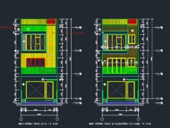 Thiết kế nhà liền kề 3 tầng 1 tum 5x20m