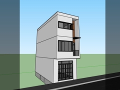 Thiết kế nhà phố 3 tầng diện tích thiết kế 4.5x12.4m