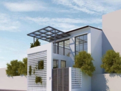 Thiết kế nhà phố lắp ghép sử dụng bê tông nhẹ kiểu mới 5x10m