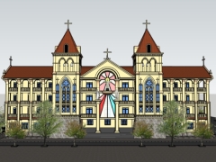 Thiết kế nhà thờ phúc yên đẹp model sketchup 