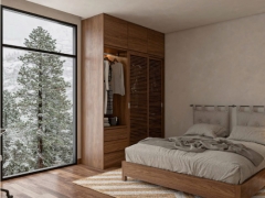 Thiết kế nội thất căn hộ có gác lửng đẹp model sketchup