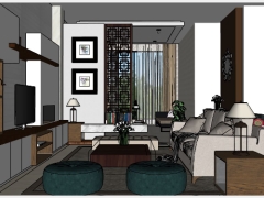 Thiết kế nội thất căn hộ nhà chung cư model sketchup việt nam
