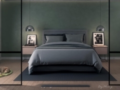 Thiết kế nội thất không gian phòng ngủ hiện đại 3dsmax