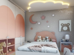 Thiết kế nội thất phòng ngủ dành cho bé gái