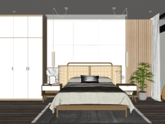Thiết kế nội thất phòng ngủ file sketchup