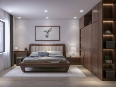 Thiết kế nội thất phòng ngủ hiện đại sketchup sang trọng