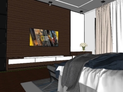 Thiết kế nội thất phòng ngủ trên file sketchup