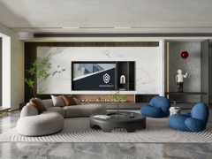 Thiết kế phòng khách hiện đại trên Sketchup 2021 - Enscape 3.1.2