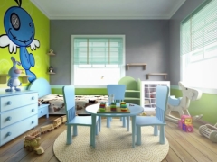 Thiết kế phòng ngủ cho bé trai model 3d sketchup