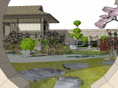 Thiết kế sketchup việt nam cảnh quan sân vườn đẹp mắt