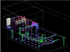 Thiết kế thi công hệ thống nước thải chế biến 130m3 ngày đêm bằng revit