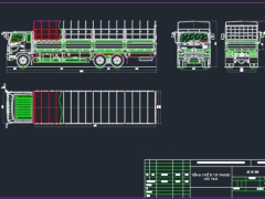 Thiết kế thùng mui bạt trên nền xe Hino 500 Series FL