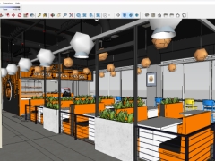 kiot,model cửa hàng,thiết kế kiot,sketchup kiot,3d kiot