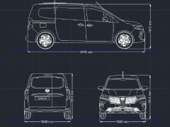 Thiết kế tuyến hình xe ô tô nissan townstar l2